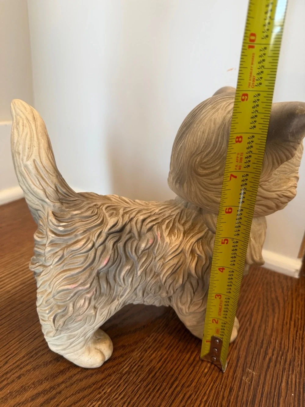 Vintage 1960 Edward Mobley Cat Rubber Toy Gray Long Haired Eyes Open Close